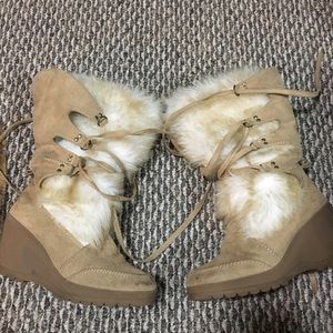 Fur boots!